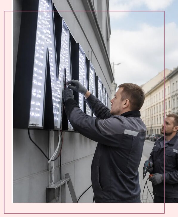 Изготовление и монтаж светодиодных LED вывесок в Дальнереченске
