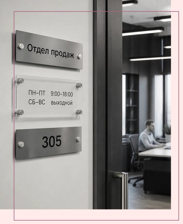 Офисные таблички на дверь в Дальнереченске по цене от 4993 р. | Аванза-Длн